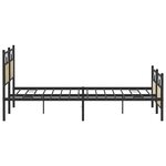 vidaXL Cadre de lit en métal sans matelas chêne sonoma 183x213 cm