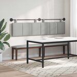 vidaXL Tête de lit suspendue Gris nuage Tissu