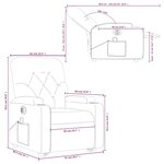 vidaXL Fauteuil inclinable de massage électrique crème similicuir