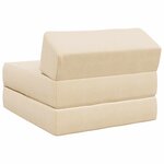 vidaXL Canapé-lit pliable Crème 60 x 70 x 41 cm Tissu