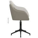 vidaXL Chaises pivotantes à manger lot de 4 gris clair velours