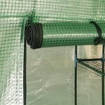 vidaXL Serre avec étagères Acier 227x223 cm