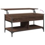 vidaXL Table basse chêne marron 100x50x50cm bois d'ingénierie et métal