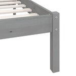 vidaXL Cadre de lit Gris Bois de pin massif 160x200 cm