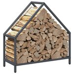 vidaXL Portant de bois chauffage anthracite 60x25x60 cm