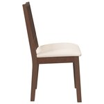 vidaXL Chaises à manger coussins 2 Pièces marron bois massif caoutchouc