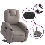 vidaXL Fauteuil inclinable taupe tissu