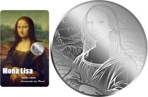 Pièce de monnaie en Argent 1 Dollar g 0.062 (1/500 oz) Millésime 2026 MONA LISA 1/500 (PRÉCOMMANDE)