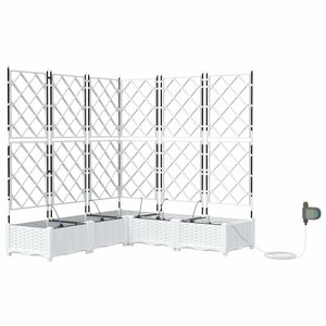 vidaXL Pots de jardin Blanc 120 x 120 x 126 cm Acier