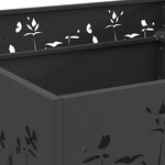 vidaXL Braise Noir 80 x 80 x 30 cm Acier