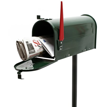 Us mailbox boite aux lettres design américain vert pied de support courrier