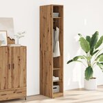 vidaXL Garde-robe chêne artisanal 30x50x200 cm bois d'ingénierie