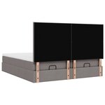 VidaXL Cadre de lit ottoman avec matelas taupe 180x200 cm tissu