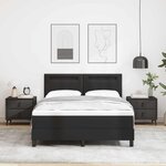 vidaXL Lit à ressorts avec matelas Noir 140 x 200 cm Simili cuir