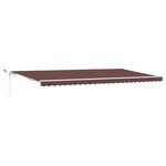 vidaXL Auvent rétractable automatique avec LED marron 600x300 cm
