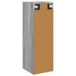 vidaXL Cabinet de Salle de Bain Mural Sonoma gris 33 x 34 5 x 60 cm