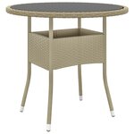 vidaXL Ensemble à manger de jardin 3 Pièces Résine tressée Beige