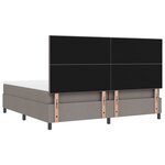 vidaXL Lit à ressorts avec matelas Taupe 200 x 200 cm tissu