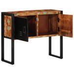 vidaXL Armoire console multicolore 90x35x75cm bois massif récupération