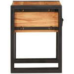 vidaXL Table d'appoint 30 x 30 x 40 cm Bois d'acacia massif et métal