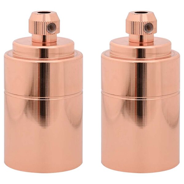 vidaXL Douilles de lampe 2 Pièces bronze or rose E27