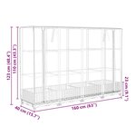 vidaXL Lit surélevé avec housse de serre aspect rotin 160 x 40 x 123 cm