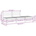 vidaXL Canapé de jardin 3 places bois de pin imprégné