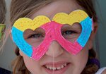 Lunettes en carton pour enfant A colorier 14 x 8 cm x 4 pièces - MegaCrea DIY