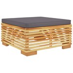 vidaXL Salon de jardin 6 Pièces avec coussins Bois de teck solide