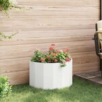 vidaXL Jardinière Blanc 60 x 30 x 35 cm Acier