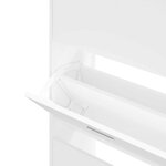 vidaXL Armoire à chaussures Blanc 63x24x147 cm Bois d'ingénierie