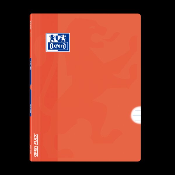 LOT de 10 Oxford School Classic Openflex A4 Agrafé Cahier - Couverture Plastique Robuste - 1 Ligne avec Marge - 48 Feuilles - Orange