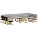 vidaXL Ensemble de canapés d'extérieur 11 pc Blanc et gris clair
