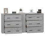 vidaXL Buffets 2 Pièces sonoma gris bois d'ingénierie