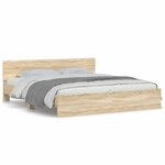 vidaXL Cadre de lit Sonoma 193 x 203 cm Bois d'ingénierie