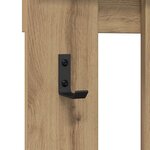vidaXL Porte-manteau mural avec miroir Chêne artisan 100 x 10 x 100 cm