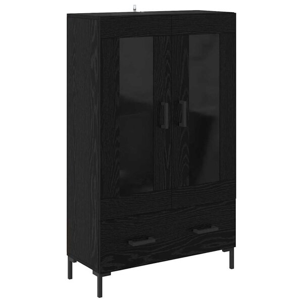 vidaXL Haut Armoire Chêne noir 69 5 x 31 x 115 cm Bois d'ingénierie
