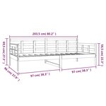 vidaXL Lit de jour blanc bois de pin massif 90x200 cm