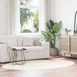 vidaXL Tapis "HUARTE" crème 160x230 cm ovale