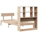 vidaXL Lit bibliothèque sans matelas 90x200 cm bois de pin massif
