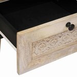 vidaXL Table de chevet Beige 40 x 33 x 46 cm bois de manguier massif