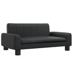 vidaXL Canapé pour enfants noir 70x45x30 cm similicuir