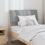 vidaXL Tête de lit capitonnée Gris clair 80 cm Pin massif