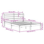 vidaXL Cadre de lit sans matelas 140x190 cm bois de pin massif