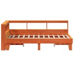 vidaXL Lit bibliothèque sans matelas cire marron 120x200 cm pin massif
