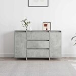 vidaXL Buffet Gris béton 120 x 41 x 75 cm Bois d'ingénierie