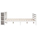 vidaXL Lit bibliothèque sans matelas blanc 180x200 cm bois pin massif