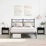 vidaXL Tables de chevet 2Pièces chêne noir 40x30x40cm bois d'ingénierie