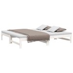 vidaXL Lit coulissant sans matelas blanc 2x(75x190) cm