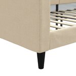 vidaXL Lit de repos sans matelas crème 90x200 cm tissu